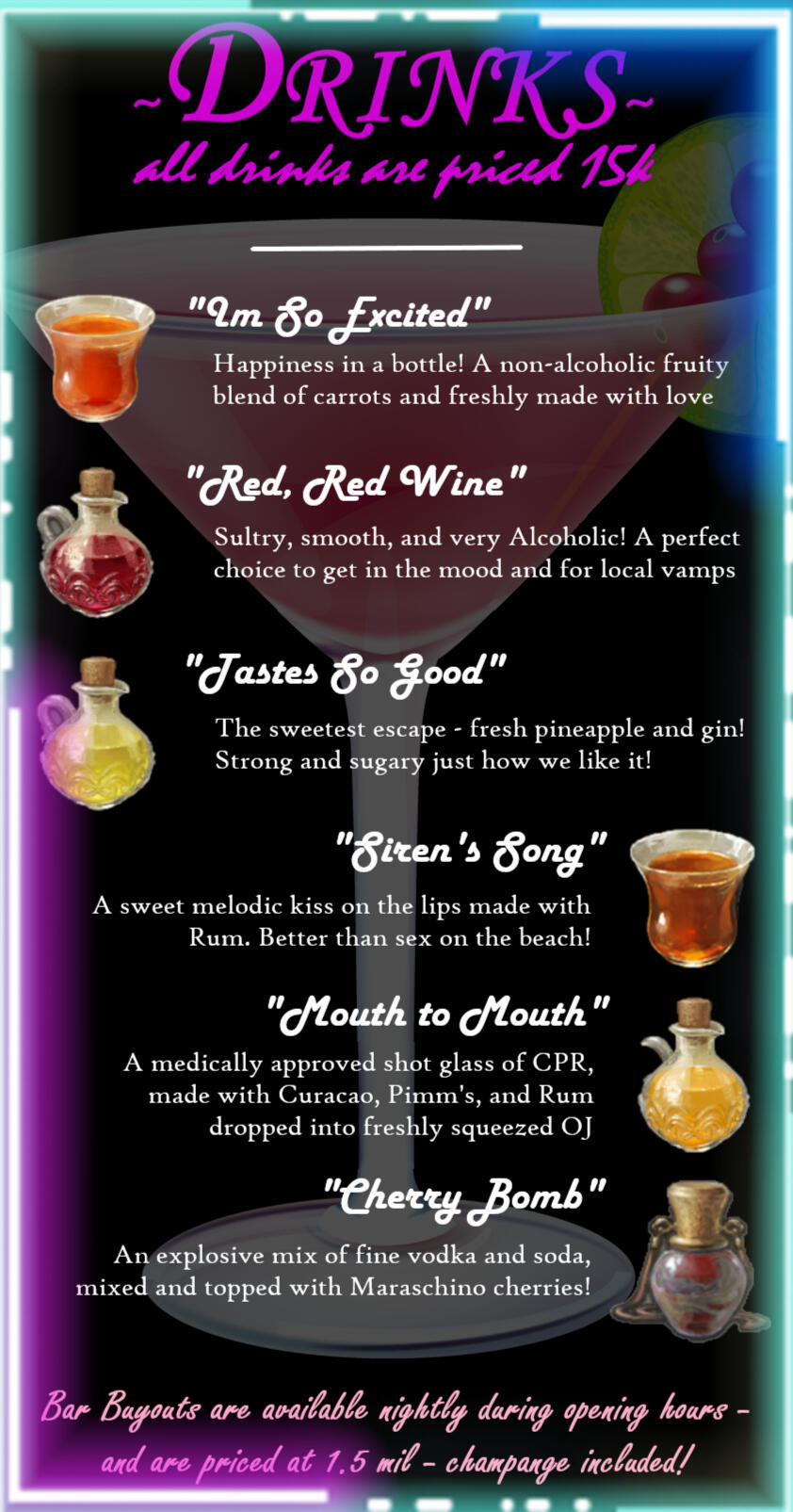 DRINK MENU